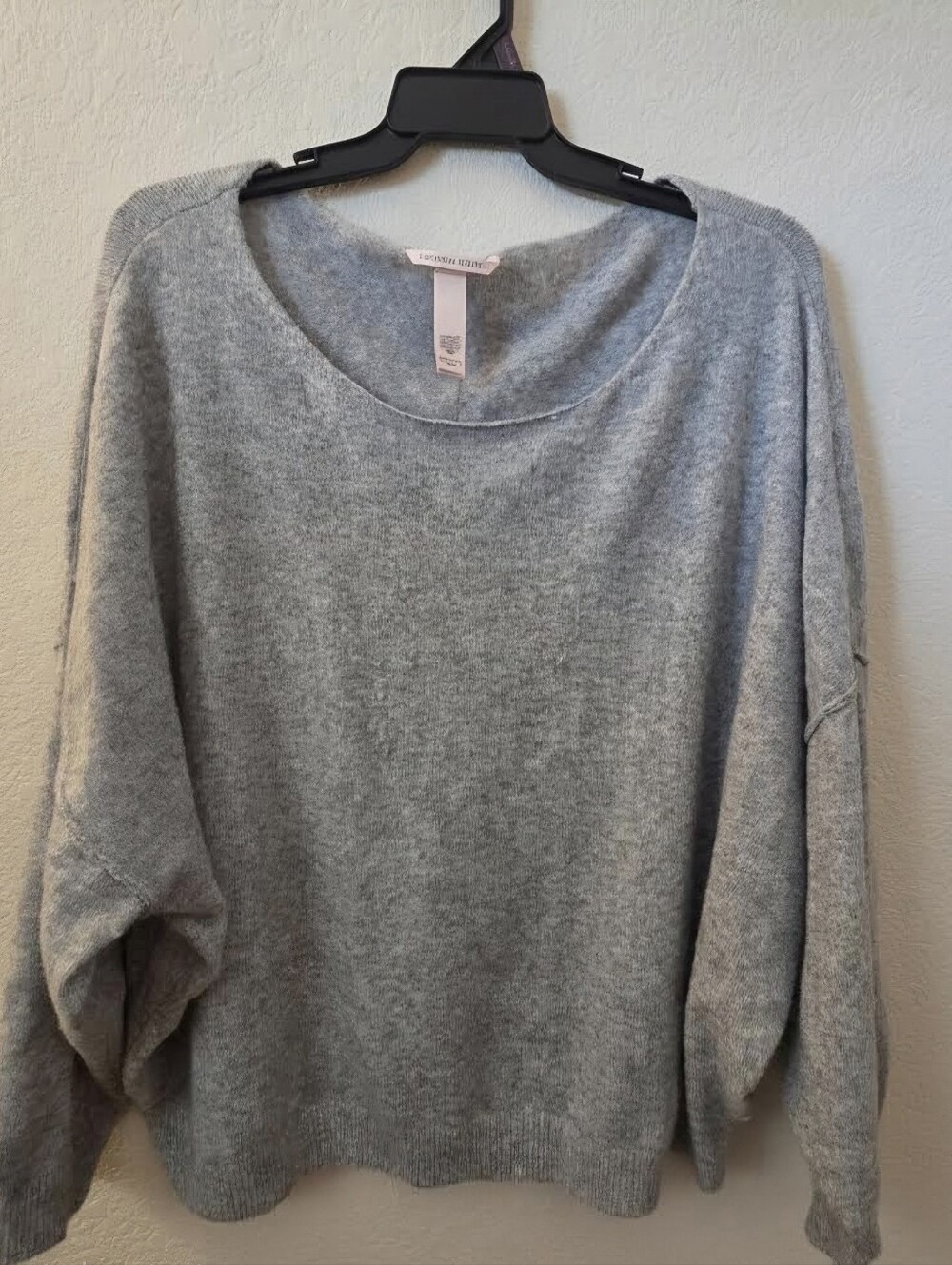 Victoria's Secret Light Gray Scoop Neck Knit Sweater